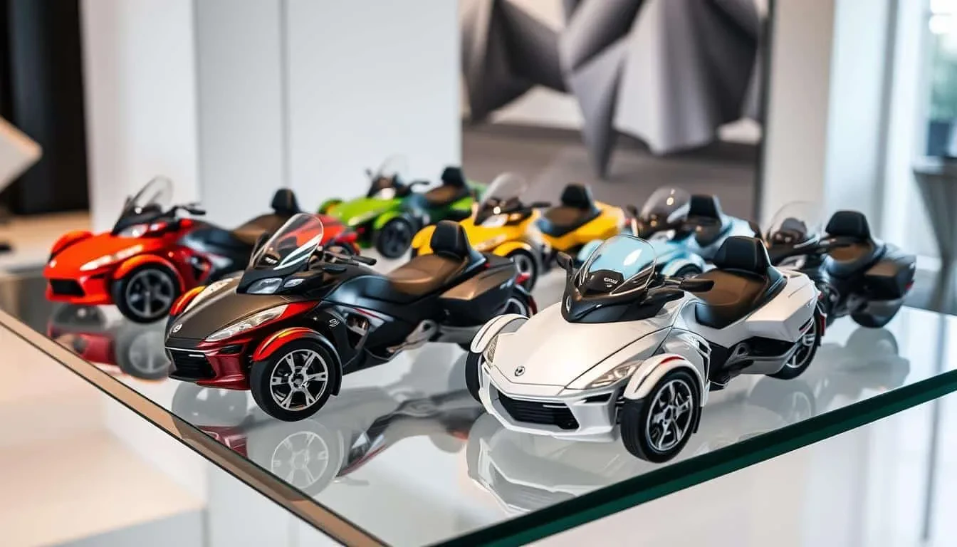 Diecast Can-Am Spyder collection display