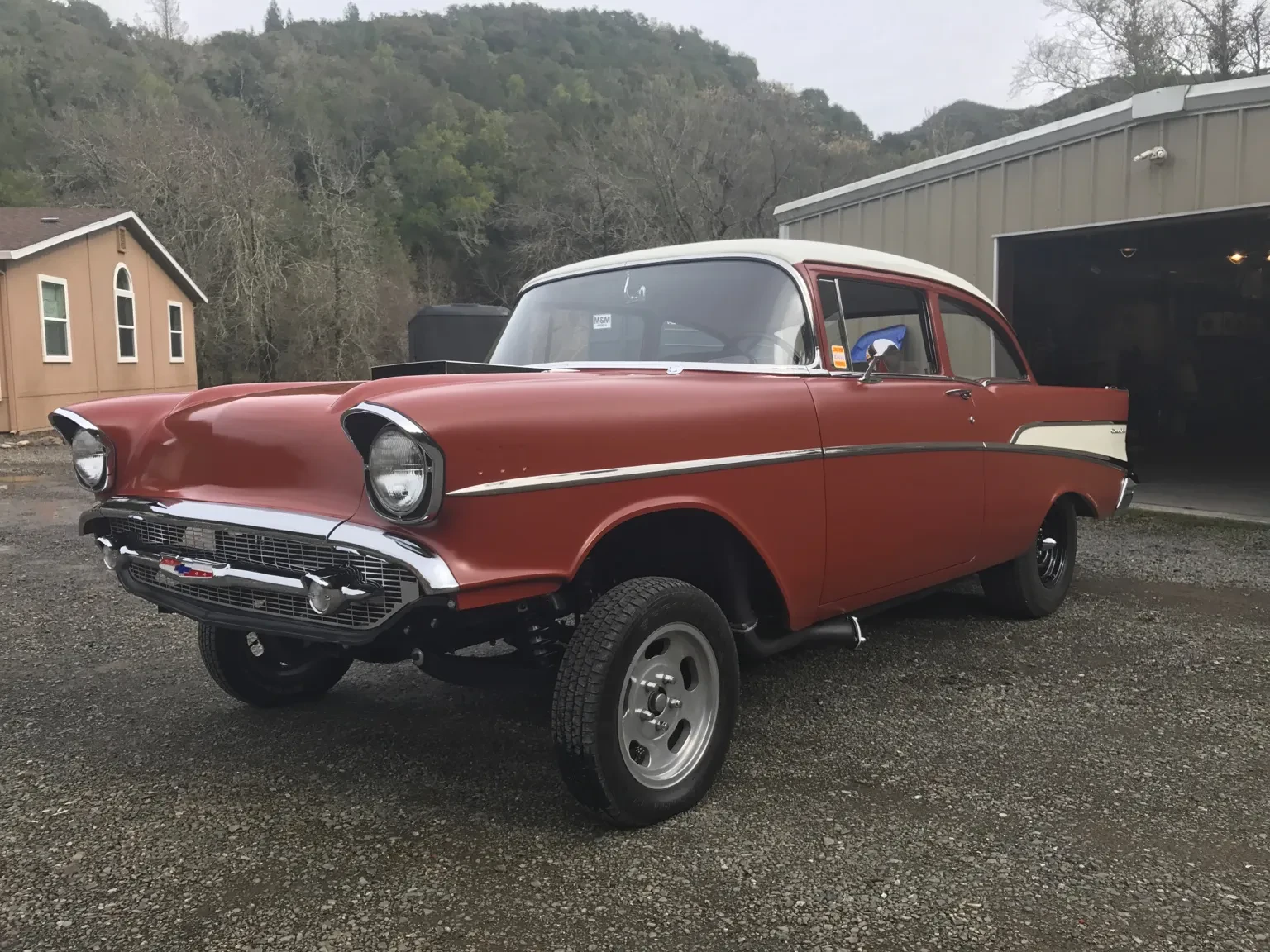 Diecast 1957 Chevy Gasser Display Case