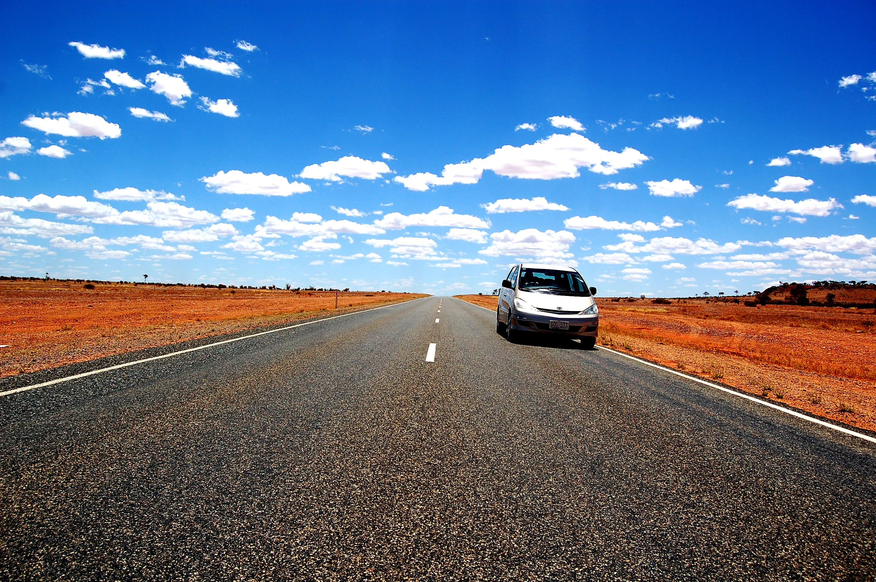 Real car driving on road