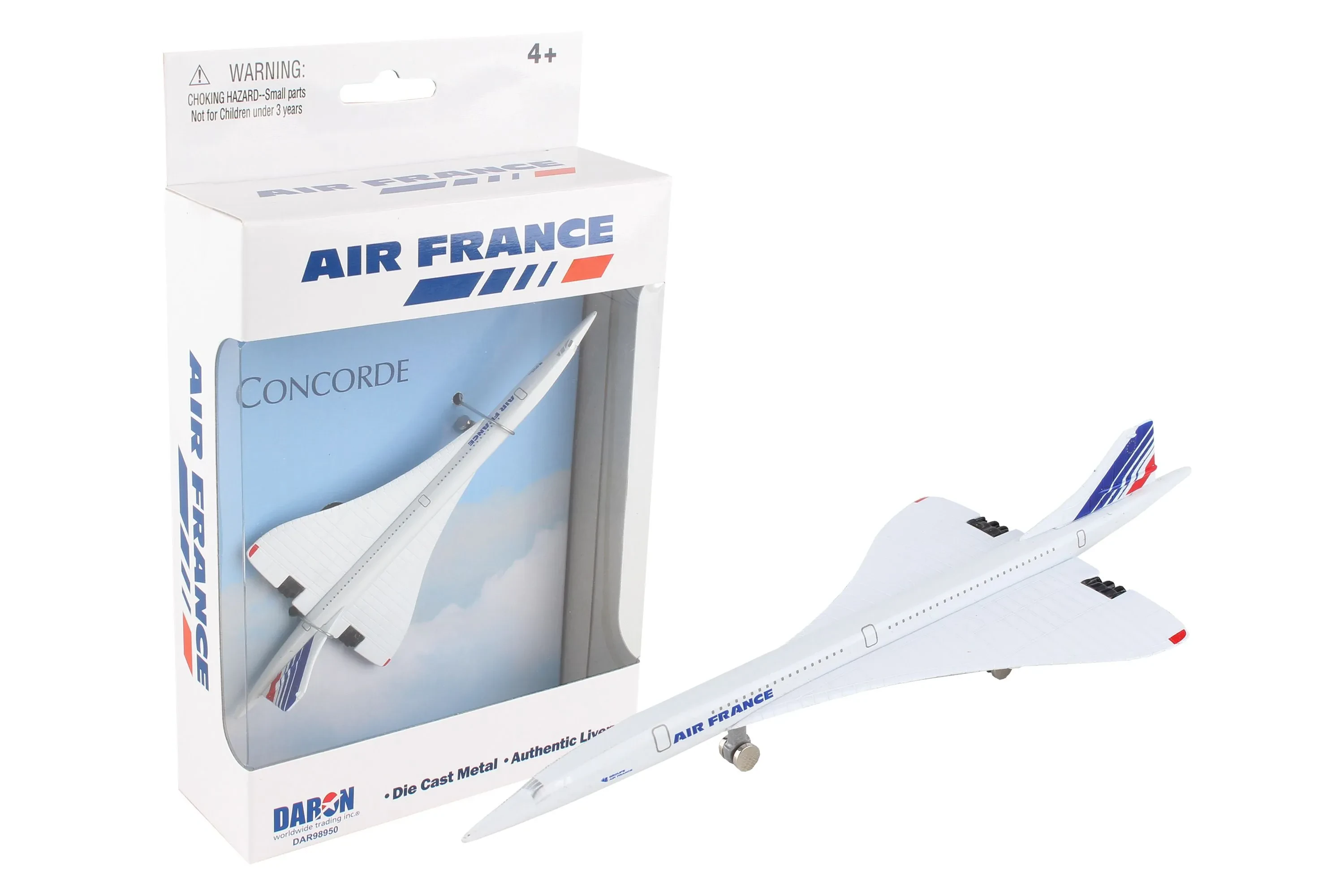 Close-up of a diecast airplane model detail