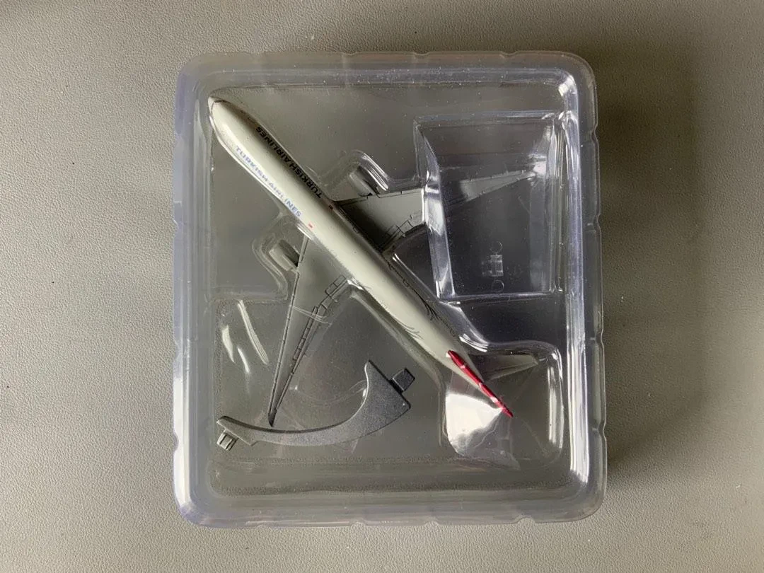 Diecast airplane models in a display case