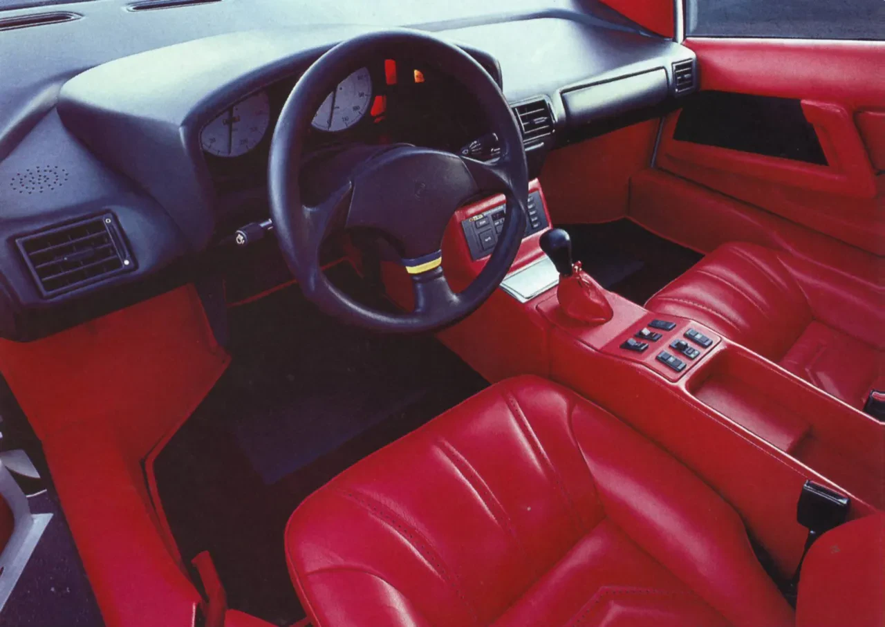 Detailed Cizeta V16T diecast interior