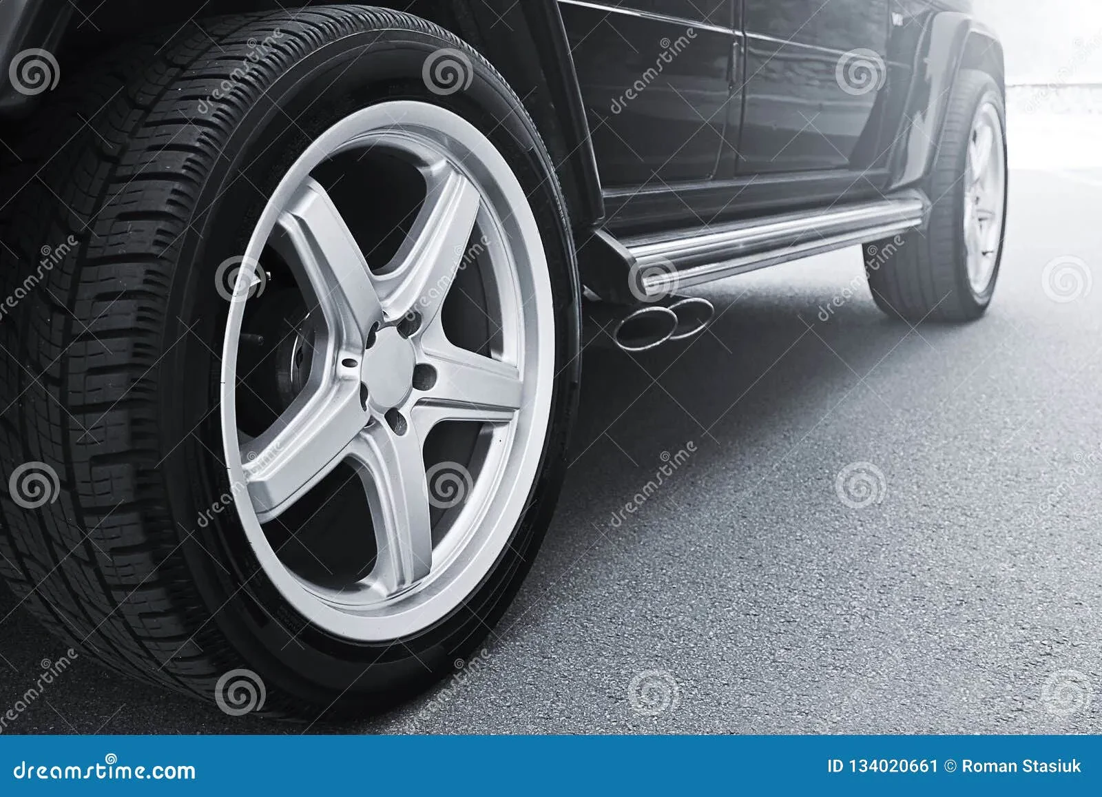 Diecast car wheels close up